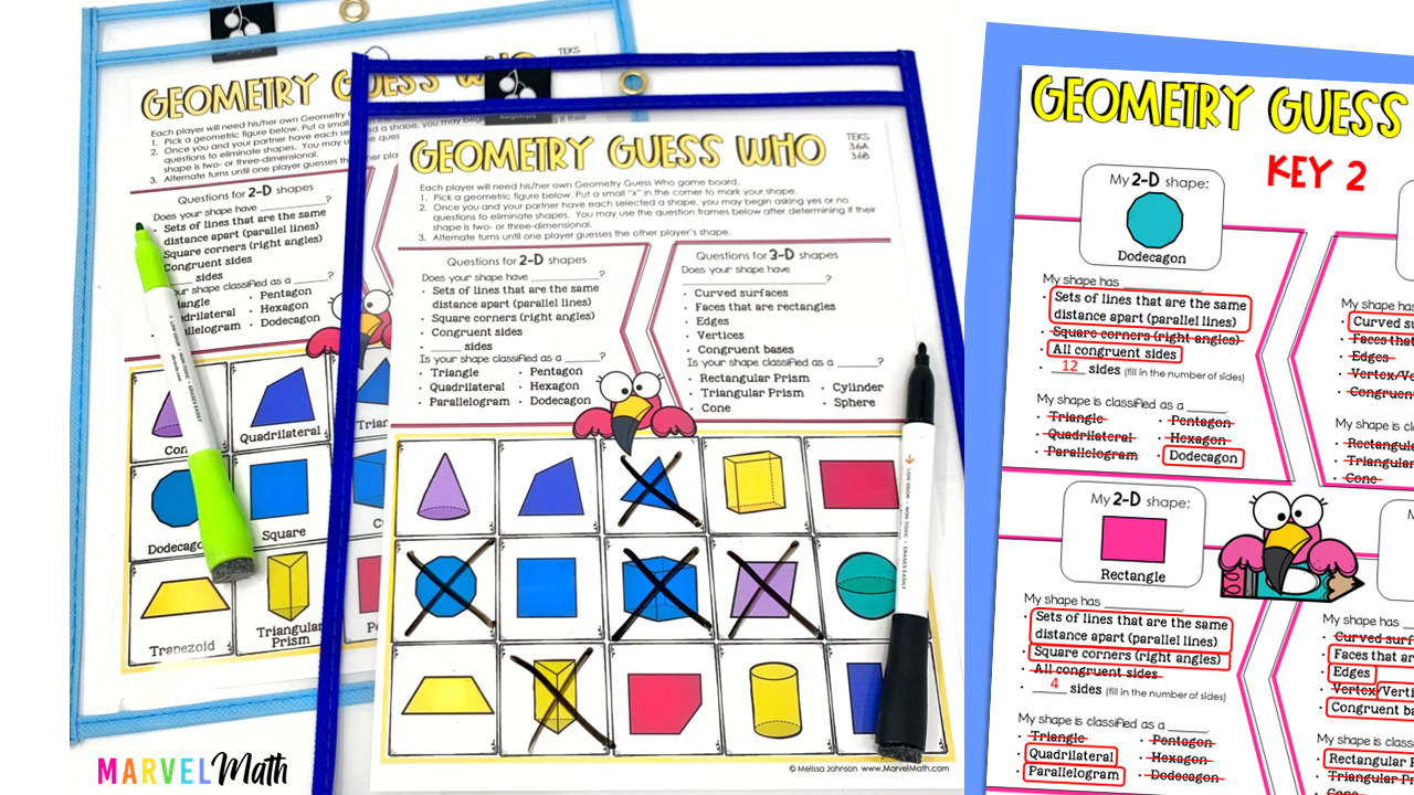 Geometry Vocabulary Games