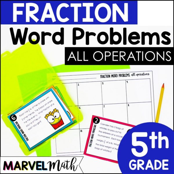 Fractions Task Cards All Operations