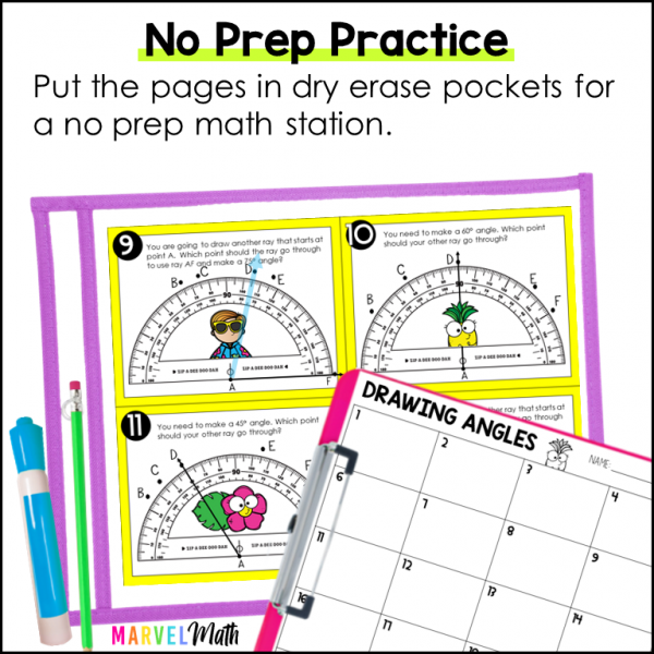 4th Grade Geometry Practice with a Protractor