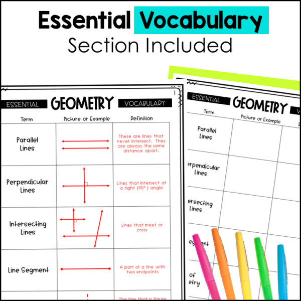 4th Grade Geometry Vocabulary