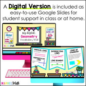 4th Grade Math Word Wall Geometry Vocabulary Words -  Sweden