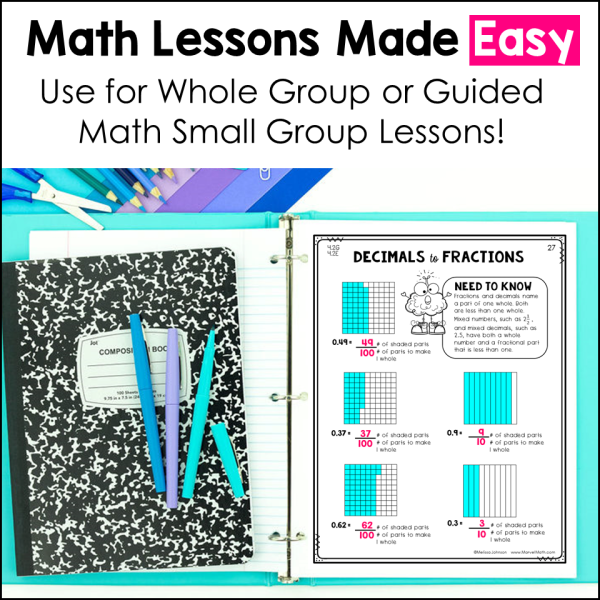 4th Grade Math TEKS Notebook Pages 15