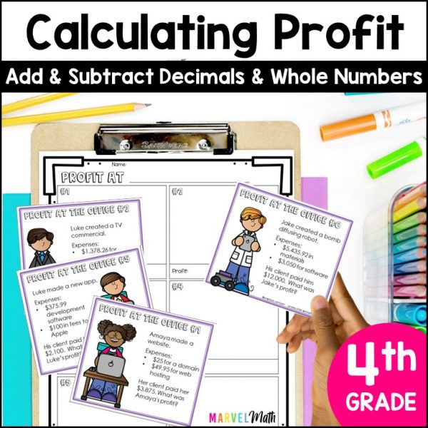 Add and Subtract Decimals Calculating Profit