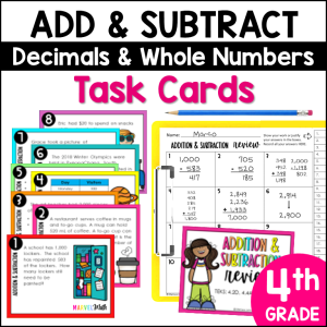 Addition & Subtraction STAAR Review Task Cards