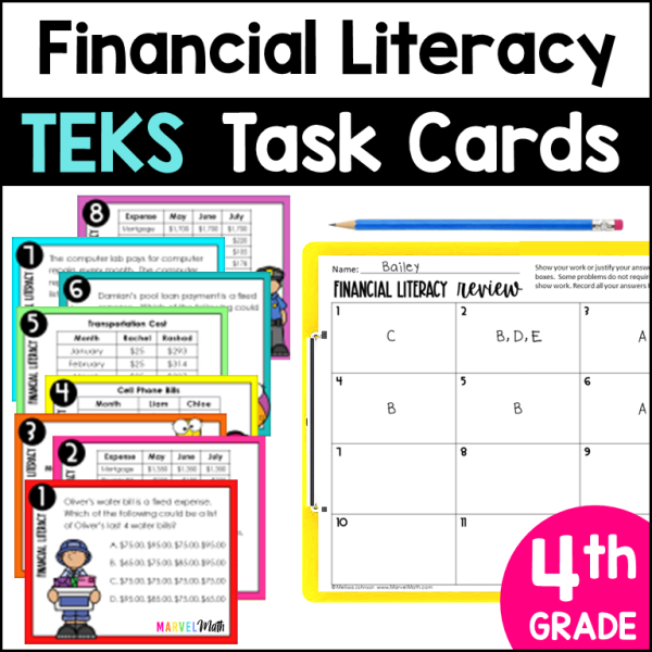 Financial Literacy TEKS Task Cards