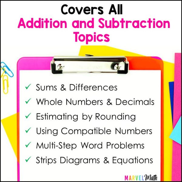Add and Subtract Activities