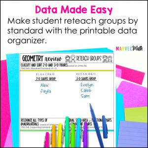 3rd Grade Geometry – STAAR Review Task Cards – Digital – Marvel Math