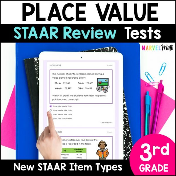 3rd Grade Place Value Digital STAAR Math Review