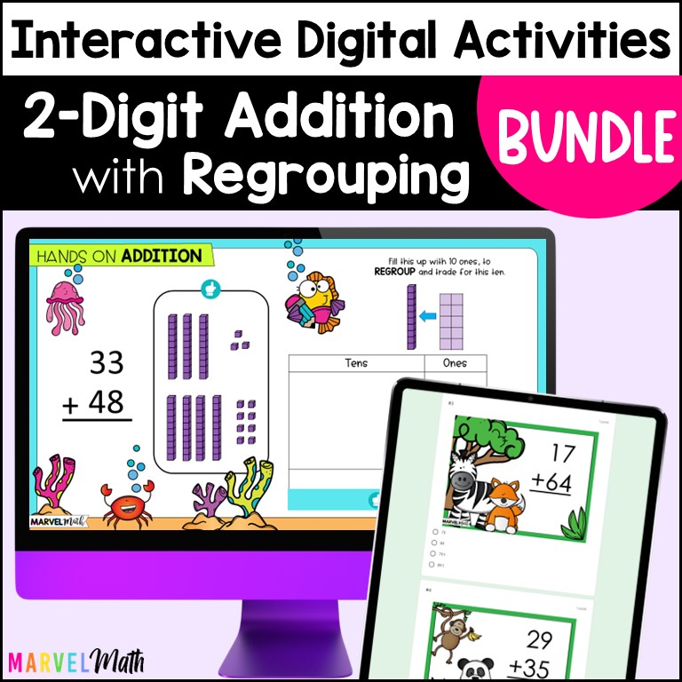 2-3 Digit Addition & Subtraction With Regrouping Strategies, Mixed