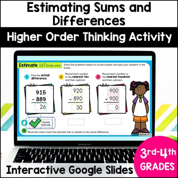 Estimating Sums and Differences Higher Order Thinking Activity