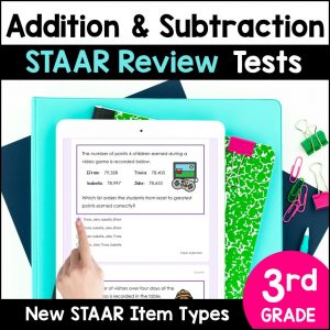 3rd Grade Addition and Subtraction Digital STAAR Math Review 1