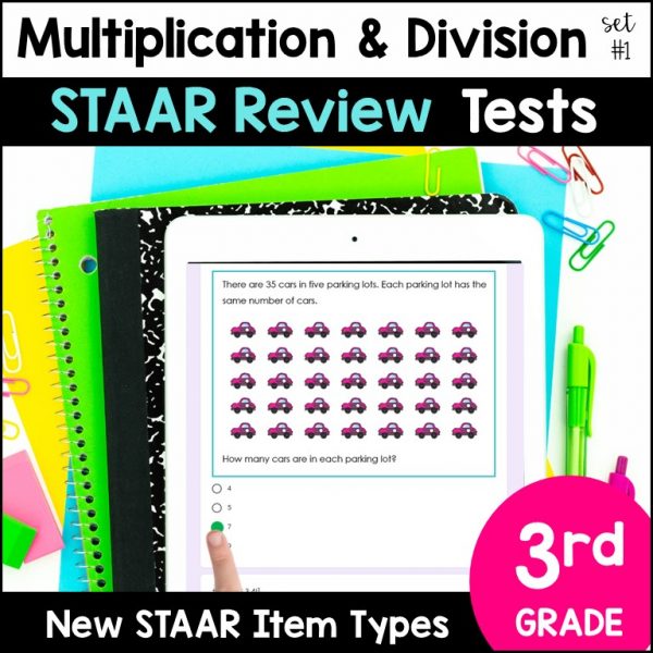 3rd Grade Multiplication and Division Digital STAAR Math Review 1