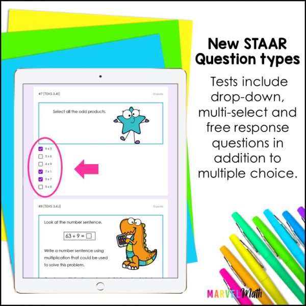 3rd Grade Multiplication and Division Digital STAAR Math Review 3