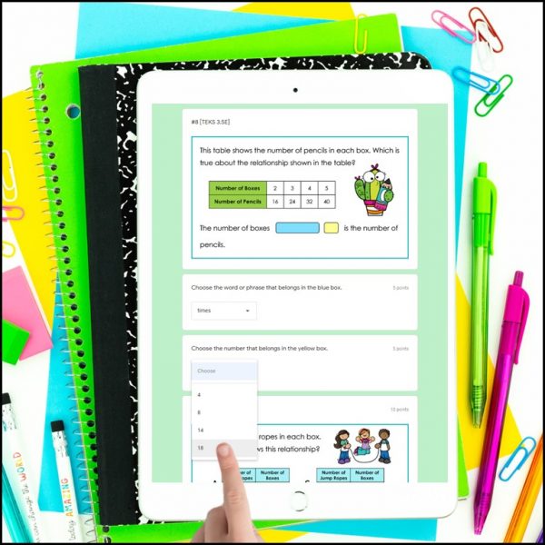 3rd Grade Multiplication and Division Set 2 Digital STAAR Math Review4
