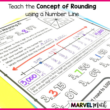 Rounding with Meaning using a Number Line - Marvel Math