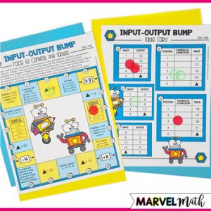4th Grade Input Output Table No Prep Game - Marvel Math