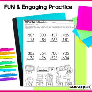 3rd Grade Addition & Subtraction Worksheets - Marvel Math