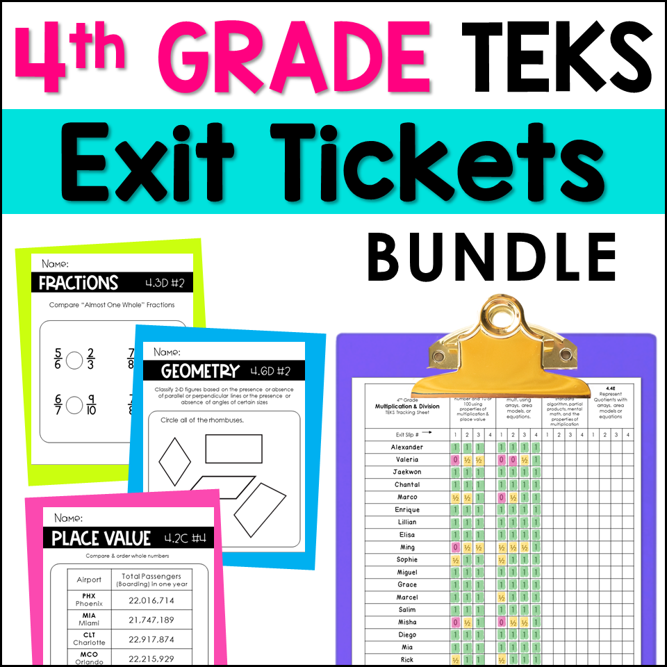 4th-Grade-Math-Exit-Tickets-for-Math-TEKS