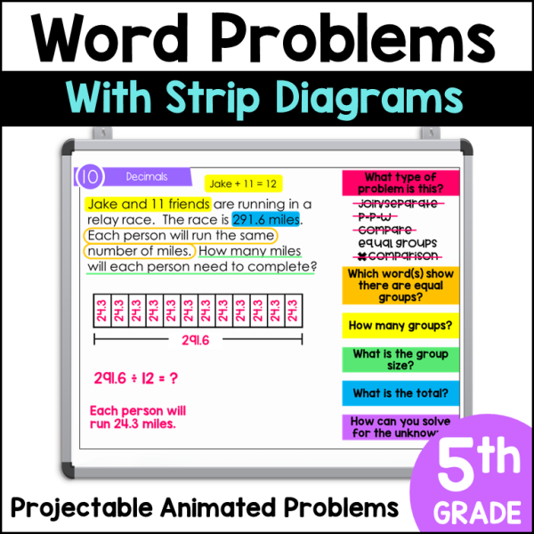 How to teach 5th Grade Single and Multi step Word Problems