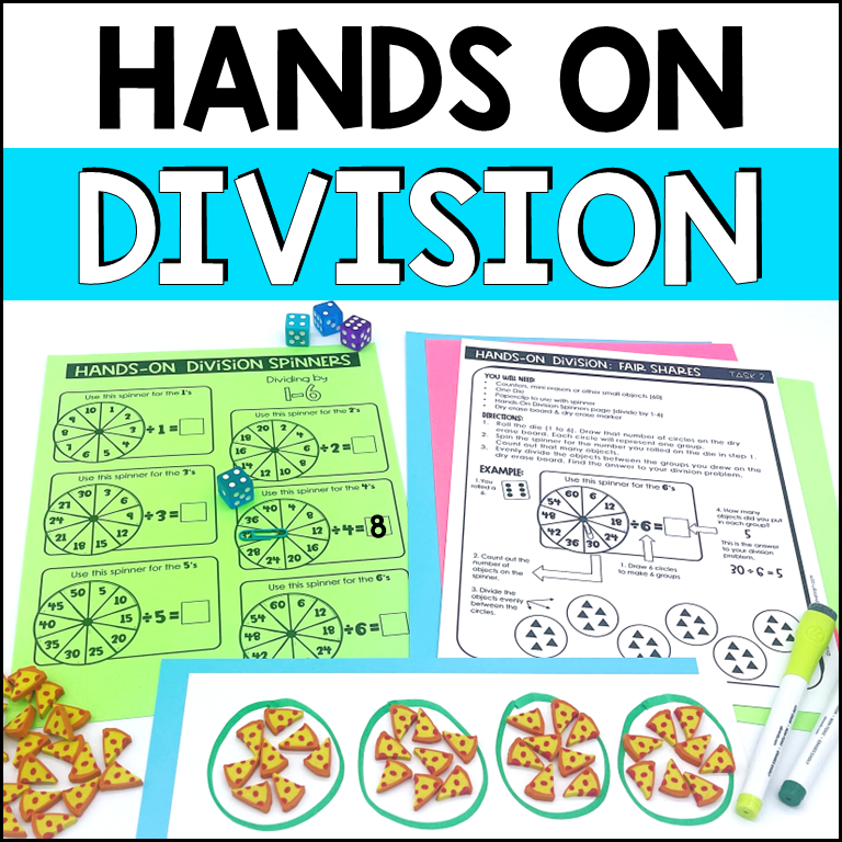 Hands On Division Activities Equal Groups, Jumps Number Line - Marvel Math