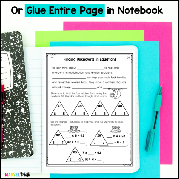 Multiplication & Division Interactive Notebook 9