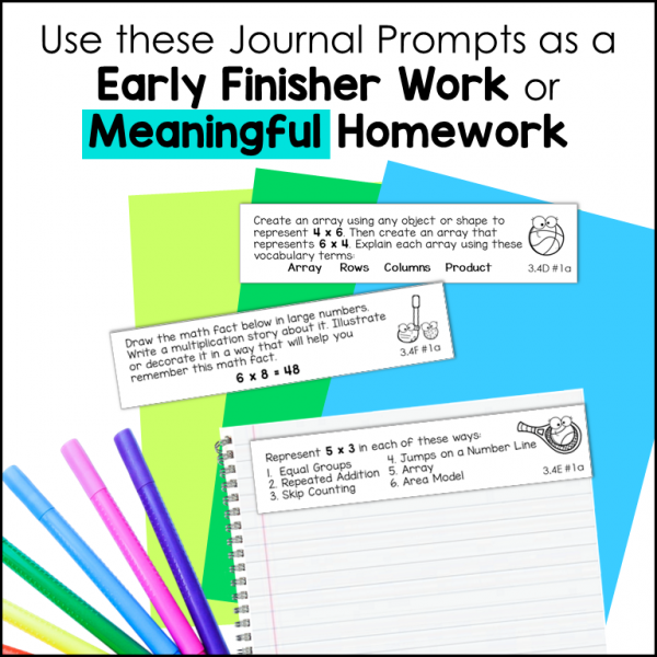 Multiplication & Division Journal Prompts 3