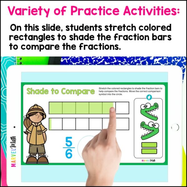 Comparing Fractions with the same denominator activity